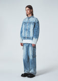 SNAP BIKER DENIM PANTS