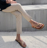Chiffle Leather Flip Flops