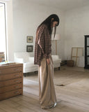 Sando back pocket hem snap pin tuck cotton pants