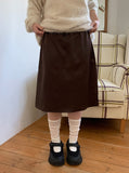 Lahin Satin Banding Layered Midi Skirt