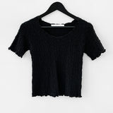 Riya Wrinkle Cropped T-Shirt