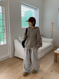 [unisex] Kiroi Bokashi Over Hood Knit