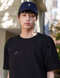 Slub Half U-Neck Short Sleeve T-Shirt