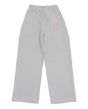 DOT CROSS Embroidered Training Pintuck Wide Pants