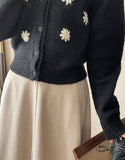 [Tie Set] Ripelle Daisy V-Neck Knit Cardigan