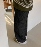 Kemin banding fleece quilted pants