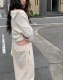 Ponds Boucle Collar Knit Crop Cardigan