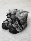1178 Strap Fur Boots (4cm)