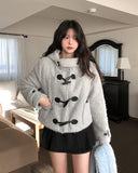 [wool 20%] Dawson Hairy Hooded Duffle Coat