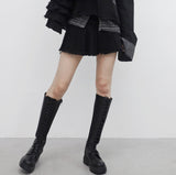 Bimo Damage Pleated Skirt