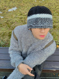 Pitenifer two-tone angora knit