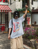 Light Robot Printing Short Sleeve T-shirt