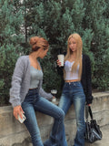 [U-BASIC] And V-neck Angora cardigan
