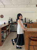Dalhot Side Line Nylon Long Skirt