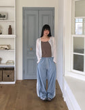 Cheche flower see-through button cardigan