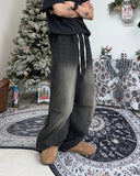 Eka Balloon Banding Denim Pants
