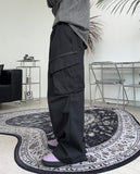 Leso wide zipper cargo pants