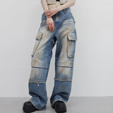 (Unisex) Biso Cargo Wide Denim