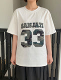 Sponk Camo Embroidery Lettering Short Sleeve Tee