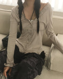Hoko Lace Ribbed Cardigan