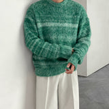 Bulky Stripe Brush Knit