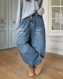 Held Washed Balloon Denim Pants