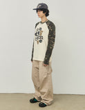 END OF TIME Camo Raglan Long Sleeve T-Shirt