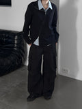 (unisex) Oblique two-way knit zip-up