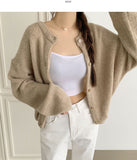 Fluffy Avant-Fit Shibori Alpaca Long Sleeve Cardigan