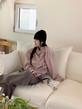 Pebble Shirring String Windbreaker Long Sleeve Hood T-shirt