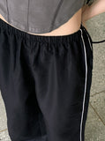 Evel Side Line Wide Long Two-Way Jogger Pants