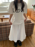 Kayan Banding Dot Balloon Long Skirt