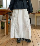 Kue banding frill long skirt