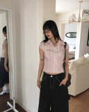 Yukil Carpenter Stitch Three-Quarter Bermuda Denim Pants