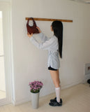 Naming Eyelet Leather Shoulder Bag