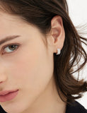 Essence Silver (W) Moissanite Double One Touch Earrings