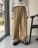 [BAONHAUS] Gokobu Color Cotton Banding Wide Pants