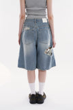 Anaheim distressed bermuda denim pants