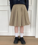 Kosyong banding pin tuck midi skirt