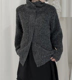 Ketone High Neck Button Cardigan