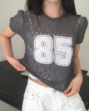 Nosen Lace Puff Short Sleeve T-Shirt
