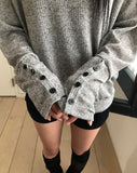 Heave Button Linen Sweatshirt