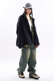 Hibbing hooded over denim jumper