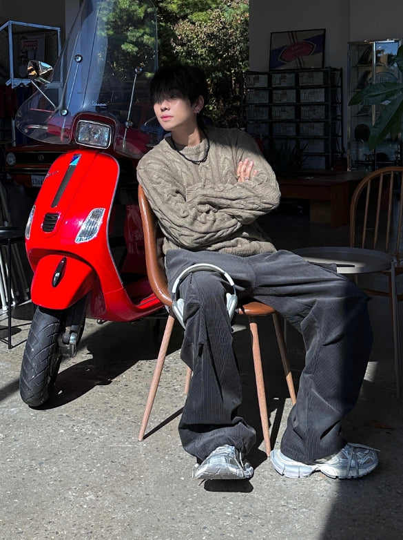 【DISCERNMENT】Slay big pocket straight corduroy pants DISCERNMENT (ディーサーメント) - スレイビッグポケット