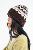 Fuzzy wool blend knit beanie