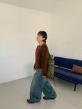 Tsunema washing wide denim pants