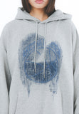 Basketball wet effect printing over hoodie