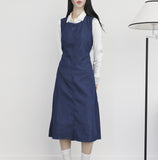 Poetne Back Slit Denim One Piece