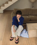Slick Linen V-Neck Knit