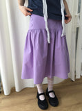 Janta Diagonal Button Banding Midi Skirt